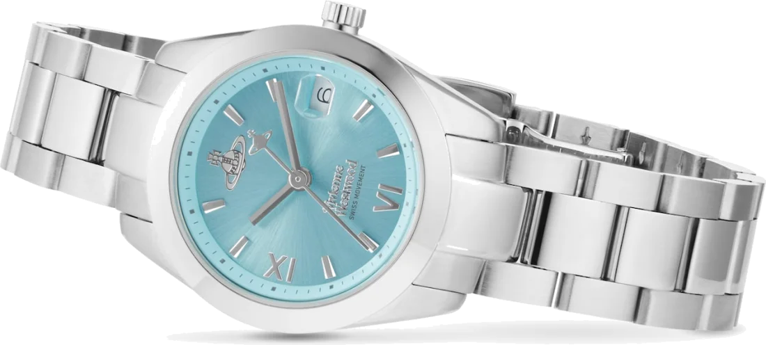 Montre Femme Vivienne Westwood VV292TQSL Fenchurch - Cadran Turquoise & Bracelet Acier Argent vue 4