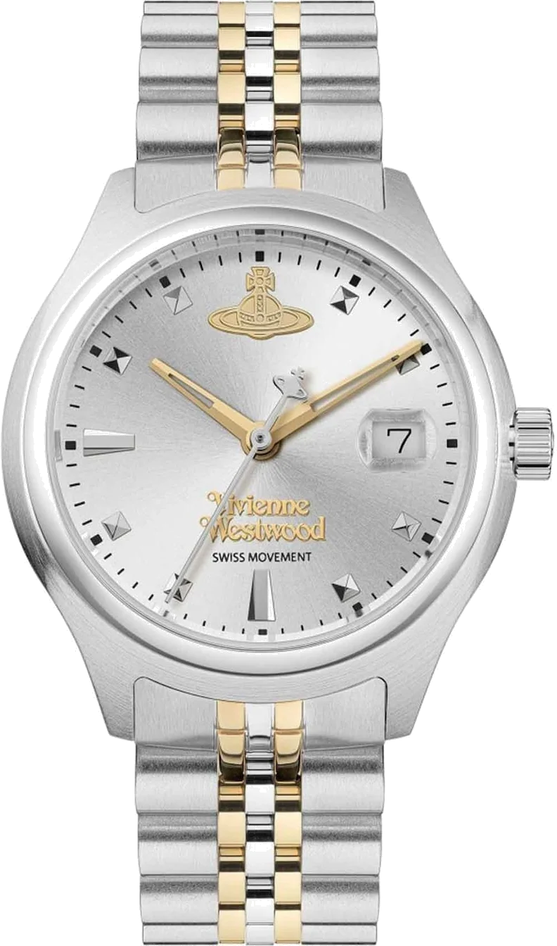 Montre Femme Vivienne Westwood Little Camberwell VV311SLSG - Cadran argenté, bracelet acier bicolore argent et or