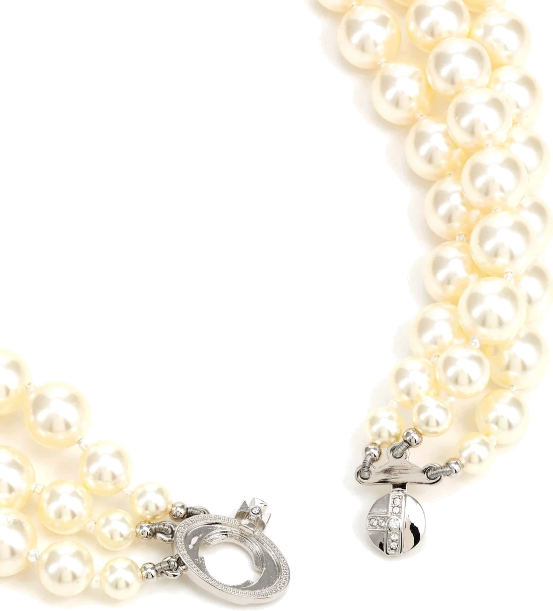 Collier Choker Vivienne Westwood Bas Relief Three Row - Réf. VW951L056-D11 - Laiton - Femme vue 3