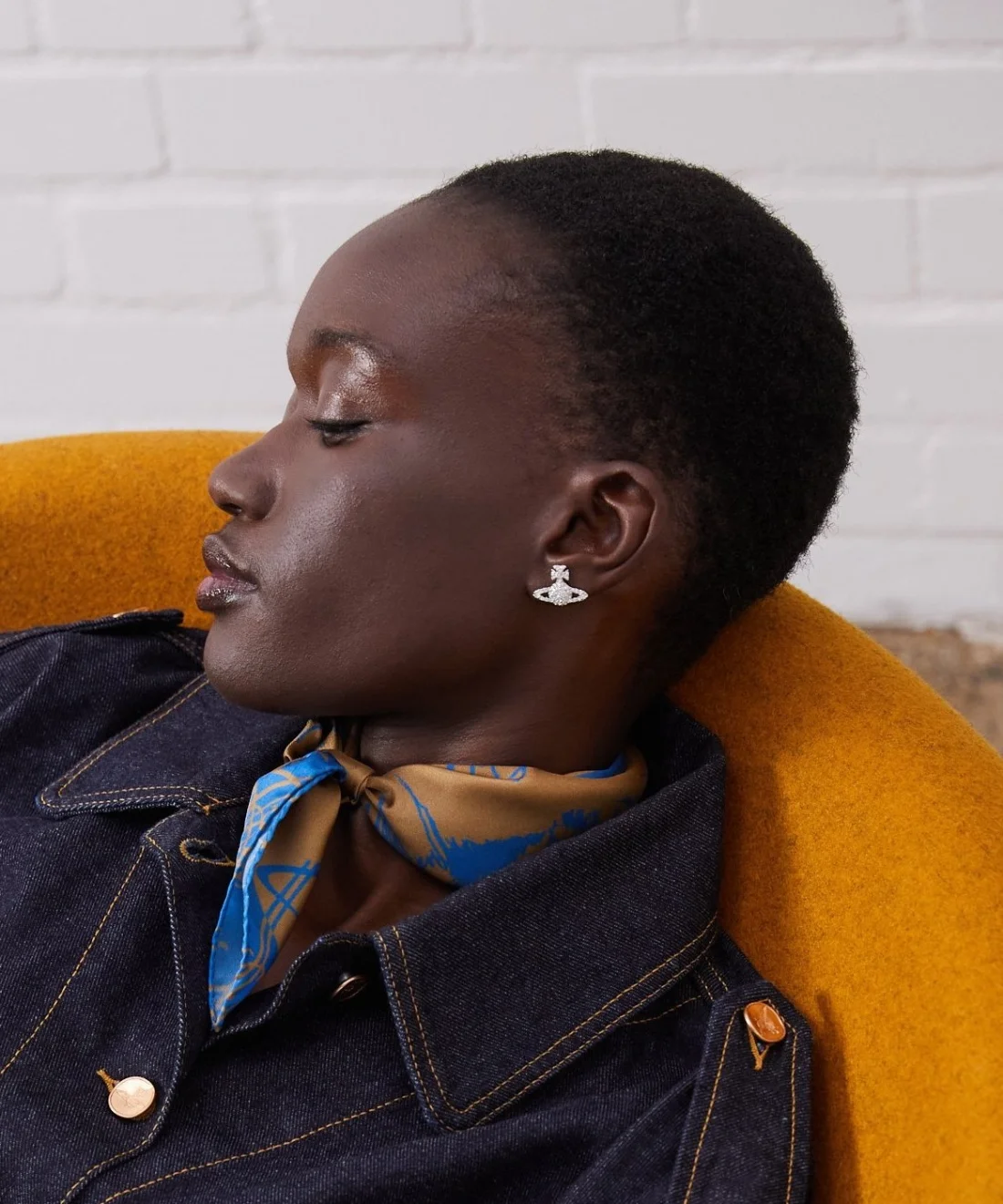 Boucles d'oreilles Vivienne Westwood Grace Bas Relief argent 109816 pour femme vue 2