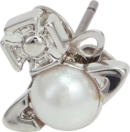 Boucles d'oreilles femme Vivienne Westwood Balbina argent avec perle - Réf. 109817 vue 2