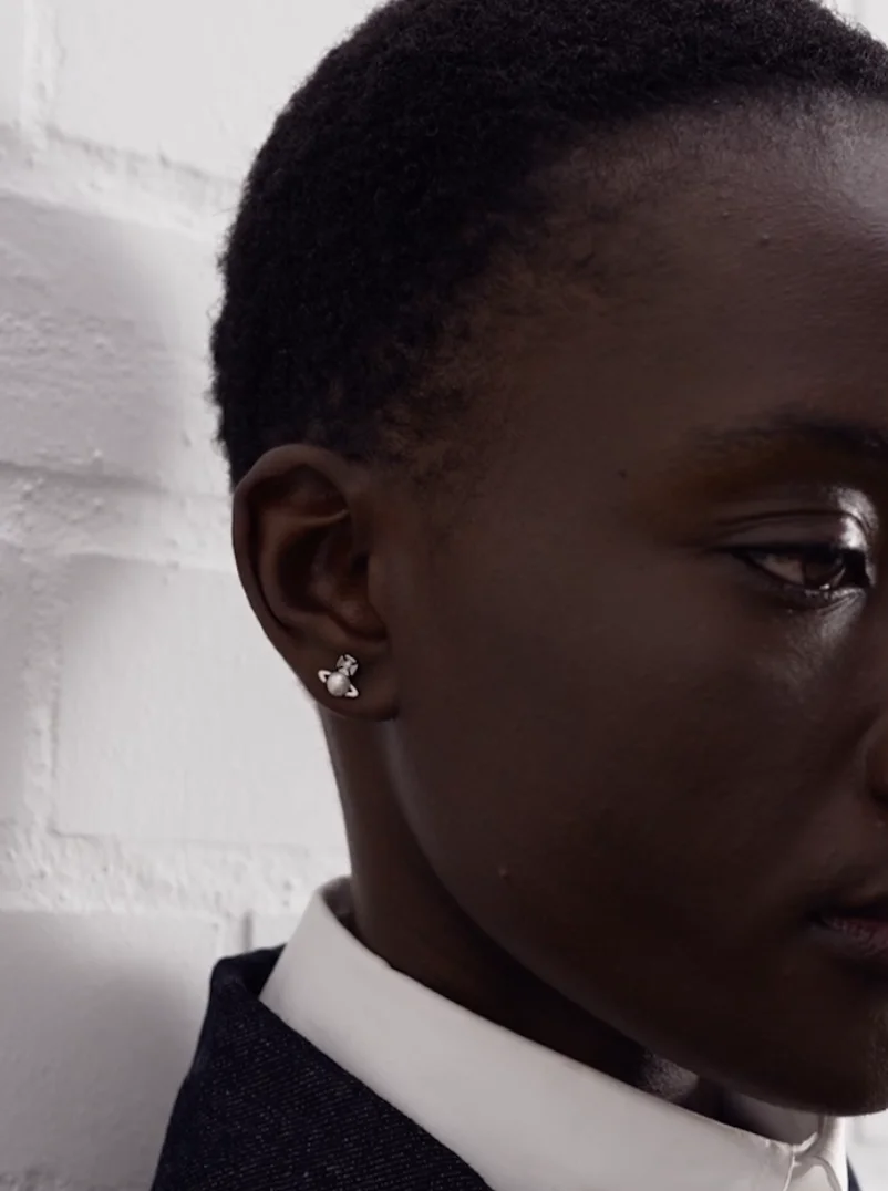 Boucles d'oreilles femme Vivienne Westwood Balbina argent avec perle - Réf. 109817 vue 3