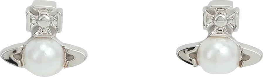 Boucles d'oreilles femme Vivienne Westwood Balbina argent avec perle - Réf. 109817