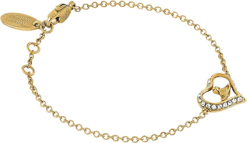Bracelet Vivienne Westwood Petra Bas Relief en nacre et laiton plaqué or jaune - Réf. 111499G - Pour Femme vue 2