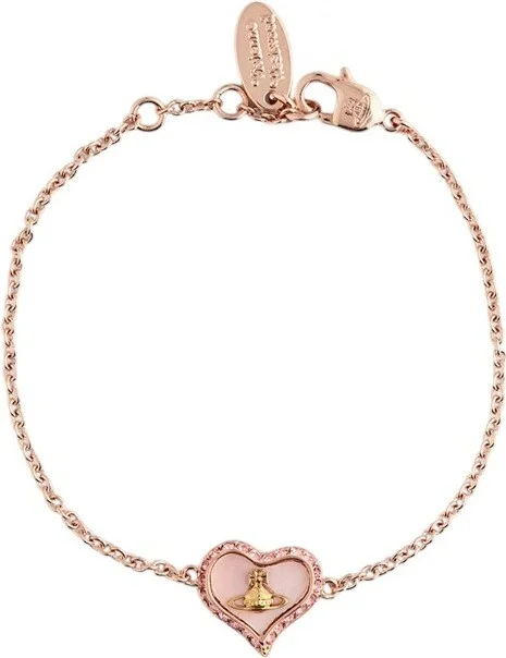 Bracelet Vivienne Westwood Petra Bas Relief - Réf. 111500P - Or rose et nacre pour femme