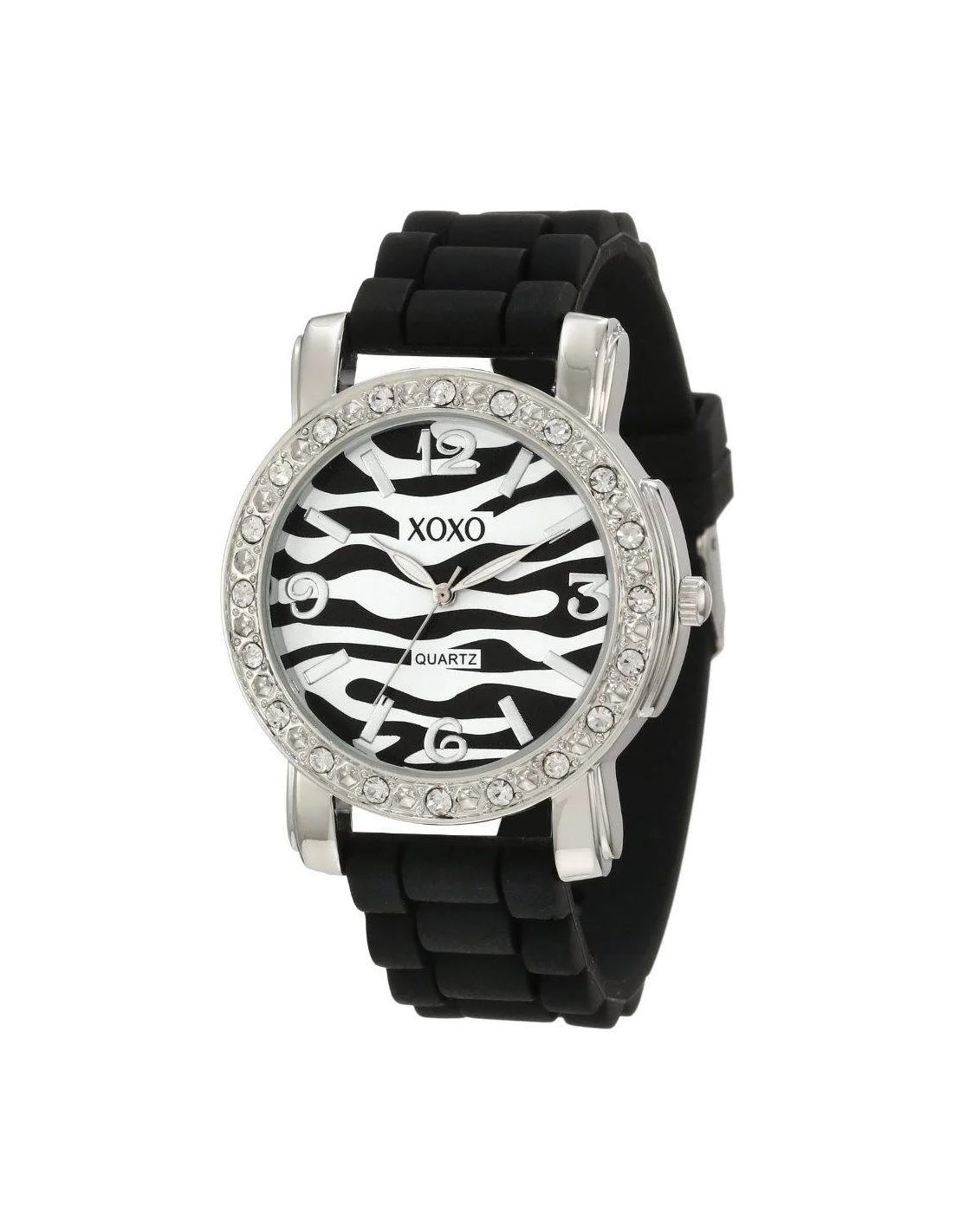 Montre Femme XOXO XO8058 en Noir avec Bracelet Silicone
