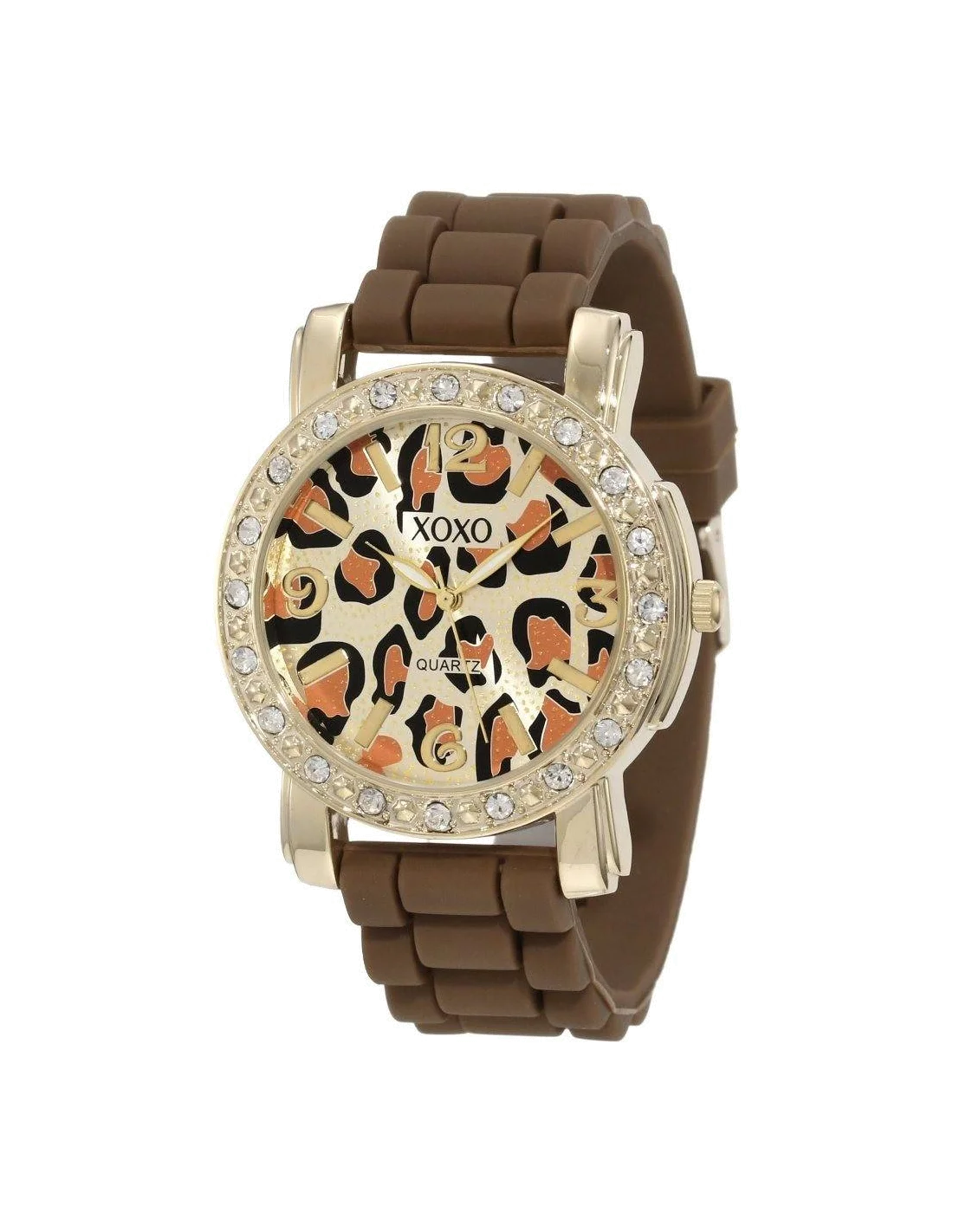 Montre Femme XOXO XO8057 en or et marron, cadran bicolore