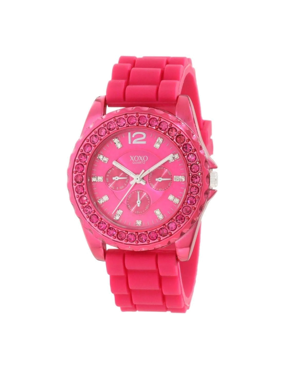 Montre Femme XOXO Réf. XO8042 Cadran Fuchsia Bracelet Rose