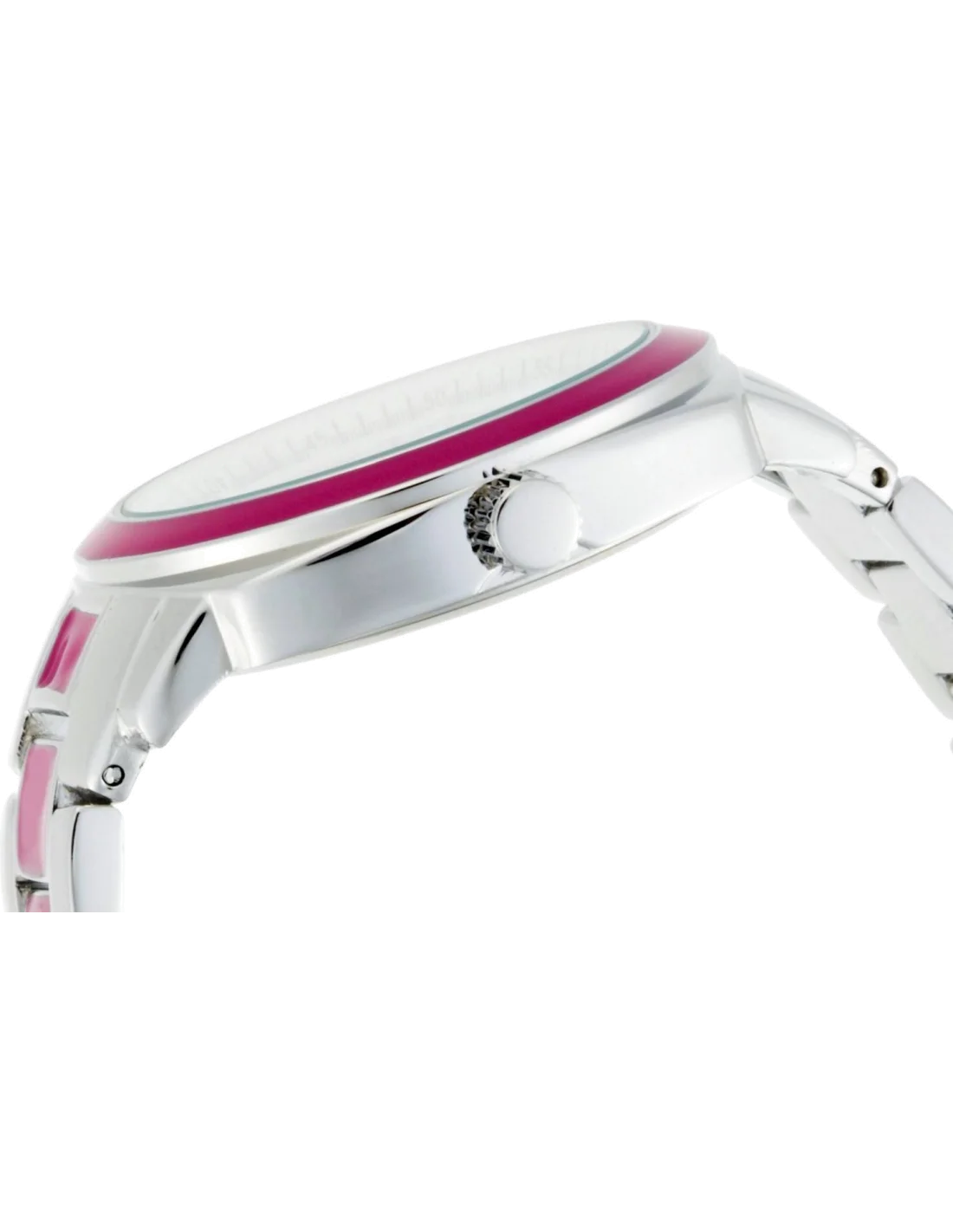 Montre Femme XOXO XO111, boîtier et cadran argent, bracelet acier rose vue 2