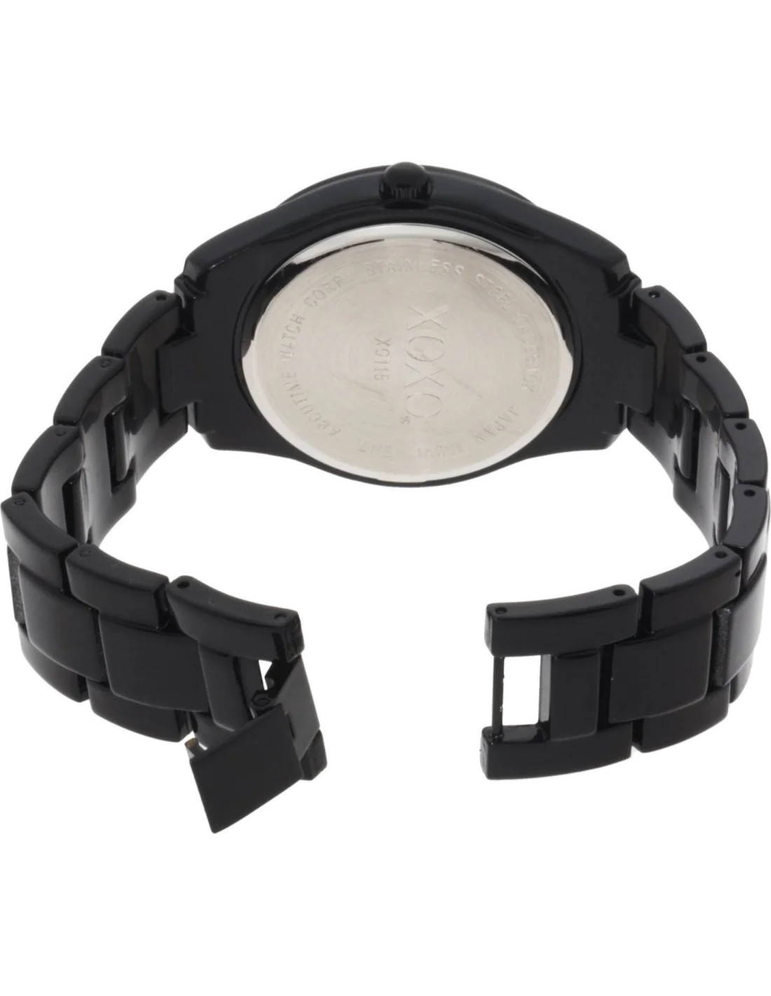 Montre Femme XOXO XO115, Boîtier et Bracelet Noir Acier vue 2